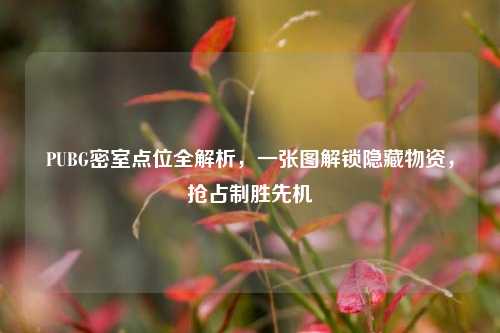 PUBG密室点位全解析，一张图解锁隐藏物资，抢占制胜先机