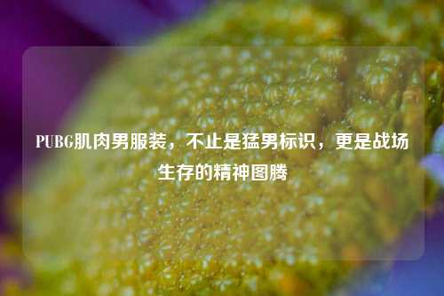 PUBG肌肉男服装,不止是猛男标识,更是战场生存的精神图腾