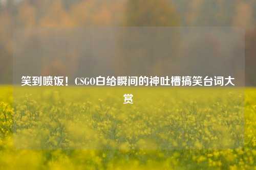 笑到喷饭!CSGO白给瞬间的神吐槽搞笑台词大赏