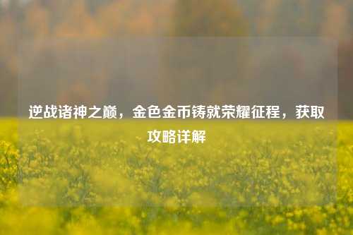 逆战诸神之巅，金色金币铸就荣耀征程，获取攻略详解