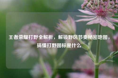 王者荣耀打野全解析，解锁野区节奏秘密地图，搞懂打野图标是什么