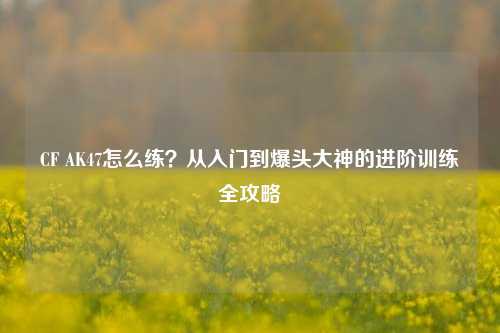 CF AK47怎么练?从入门到爆头大神的进阶训练全攻略