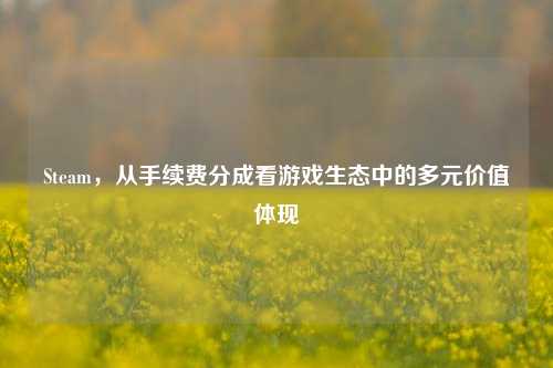 Steam,从手续费分成看游戏生态中的多元价值体现