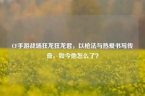 CF手游战场狂龙狂龙君，以枪法与热爱书写传奇，如今他怎么了？