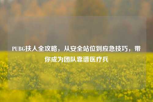 PUBG扶人全攻略,从安全站位到应急技巧,带你成为团队靠谱医疗兵