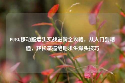 PUBG移动版爆头实战进阶全攻略，从入门到精通，轻松掌握绝地求生爆头技巧