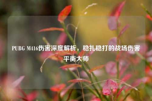 PUBG M416伤害深度解析，稳扎稳打的战场伤害平衡大师
