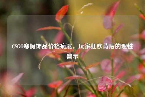 CSGO寒假饰品价格疯涨,玩家狂欢背后的理性警示