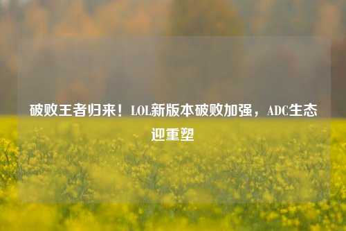 破败王者归来！LOL新版本破败加强，ADC生态迎重塑