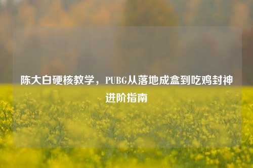 陈大白硬核教学，PUBG从落地成盒到吃鸡封神进阶指南