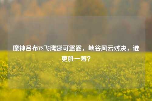 魔神吕布VS飞鹰娜可露露,峡谷风云对决,谁更胜一筹?