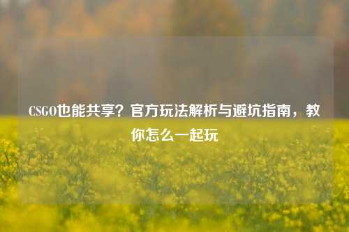 CSGO也能共享？官方玩法解析与避坑指南，教你怎么一起玩