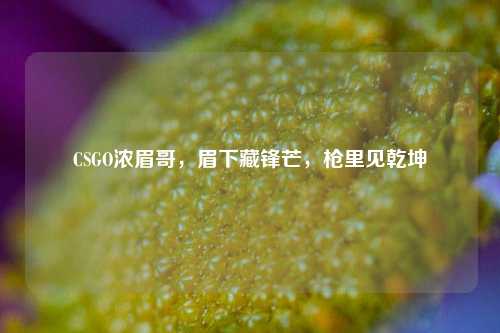 CSGO浓眉哥，眉下藏锋芒，枪里见乾坤