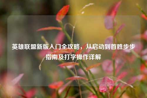 英雄联盟新版入门全攻略,从启动到首胜步步指南及打字操作详解
