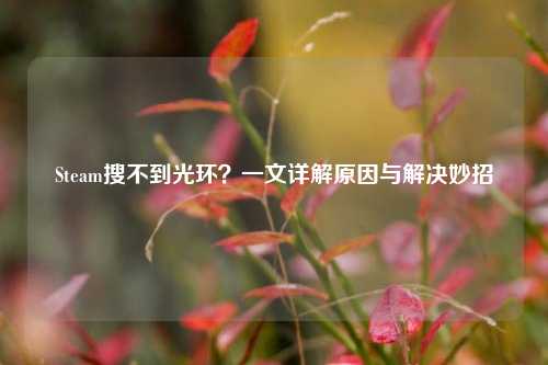 Steam搜不到光环?一文详解原因与解决妙招