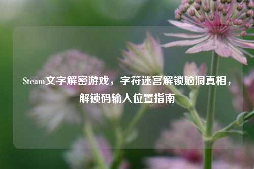 Steam文字解密游戏，字符迷宫解锁脑洞真相，解锁码输入位置指南