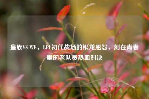皇族VS WE,LPL初代战场的银龙恩怨,刻在青春里的老队员热血对决