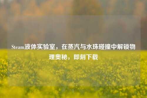 Steam液体实验室，在蒸汽与水珠碰撞中解锁物理奥秘，即刻下载