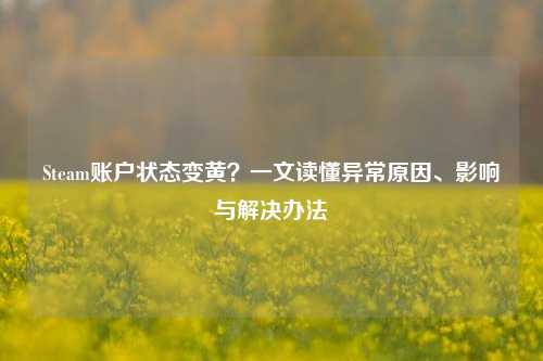 Steam账户状态变黄?一文读懂异常原因、影响与解决办法