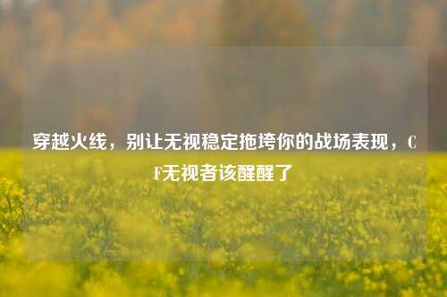 穿越火线,别让无视稳定拖垮你的战场表现,CF无视者该醒醒了