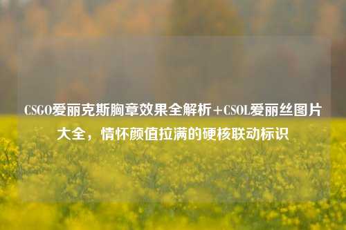 CSGO爱丽克斯胸章效果全解析+CSOL爱丽丝图片大全，情怀颜值拉满的硬核联动标识