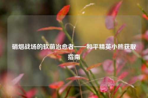 硝烟战场的软萌治愈者——和平精英小熊获取指南