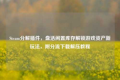 Steam分解插件,盘活闲置库存解锁游戏资产新玩法,附分流下载解压教程