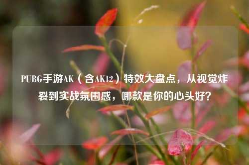 PUBG手游AK(含AK12)特效大盘点,从视觉炸裂到实战氛围感,哪款是你的心头好?
