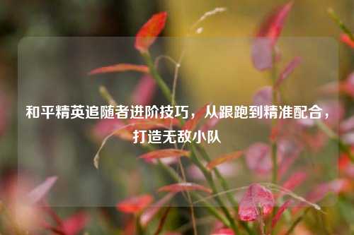 和平精英追随者进阶技巧,从跟跑到精准配合,打造无敌小队