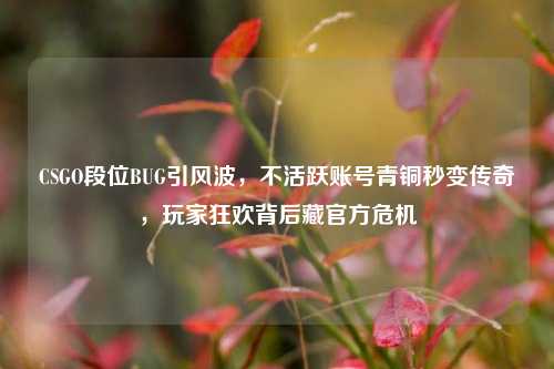 CSGO段位BUG引风波,不活跃账号青铜秒变传奇,玩家狂欢背后藏官方危机