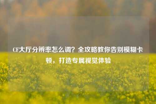 CF大厅分辨率怎么调？全攻略教你告别模糊卡顿，打造专属视觉体验