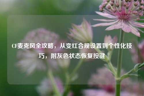 CF麦克风全攻略,从变红合规设置到个性化技巧,附灰色状态恢复按键