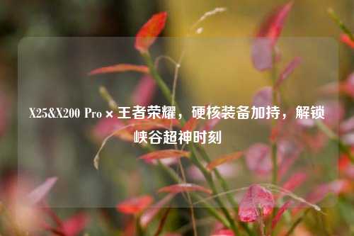 X25&X200 Pro×王者荣耀,硬核装备加持,解锁峡谷超神时刻