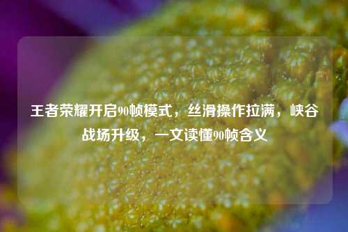 王者荣耀开启90帧模式，丝滑操作拉满，峡谷战场升级，一文读懂90帧含义