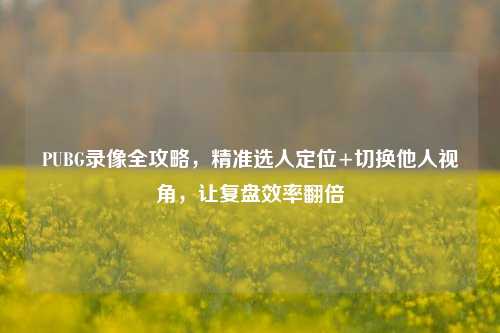 PUBG录像全攻略,精准选人定位+切换他人视角,让复盘效率翻倍