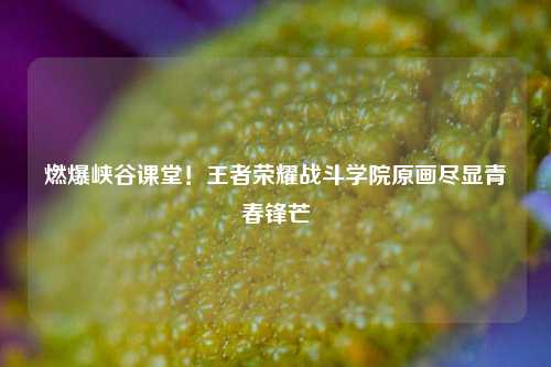 燃爆峡谷课堂！王者荣耀战斗学院原画尽显青春锋芒
