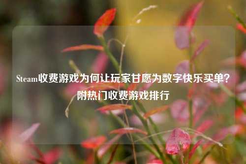 Steam收费游戏为何让玩家甘愿为数字快乐买单?附热门收费游戏排行