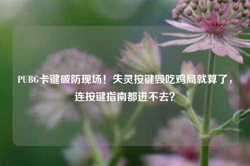 PUBG卡键破防现场!失灵按键毁吃鸡局就算了,连按键指南都进不去?