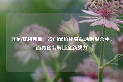 PUBG艾利克斯,冷门配角化身战场隐形杀手,面具套装解锁全新战力
