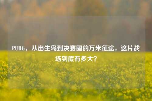 PUBG,从出生岛到决赛圈的万米征途,这片战场到底有多大?