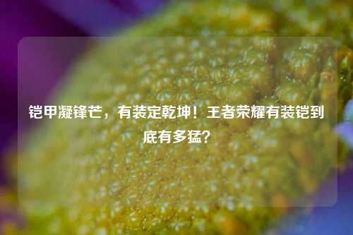 铠甲凝锋芒，有装定乾坤！王者荣耀有装铠到底有多猛？