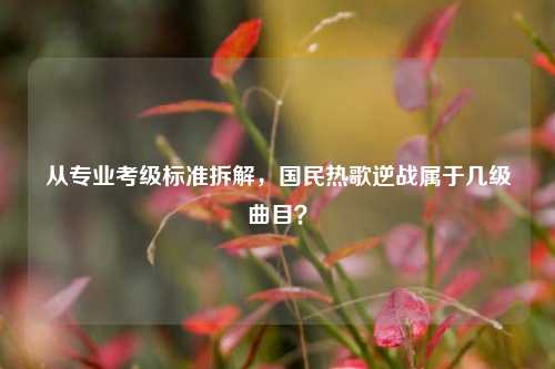 从专业考级标准拆解，国民热歌逆战属于几级曲目？