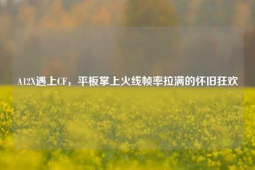 A12X遇上CF,平板掌上火线帧率拉满的怀旧狂欢