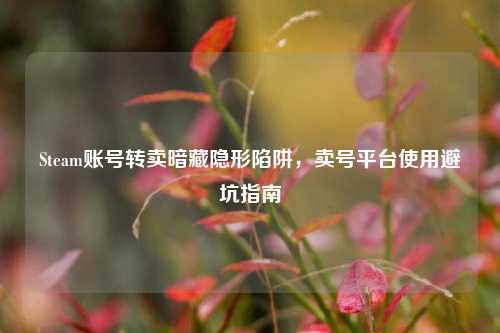 Steam账号转卖暗藏隐形陷阱,卖号平台使用避坑指南