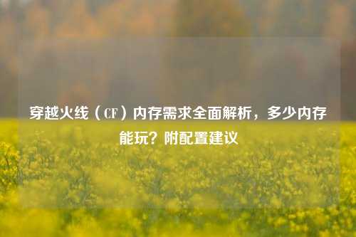 穿越火线（CF）内存需求全面解析，多少内存能玩？附配置建议