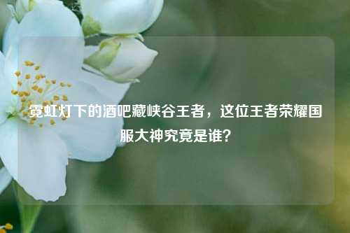 霓虹灯下的酒吧藏峡谷王者,这位王者荣耀国服大神究竟是谁?