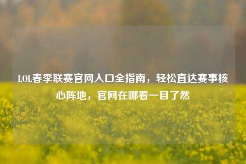 LOL春季联赛官网入口全指南，轻松直达赛事核心阵地，官网在哪看一目了然