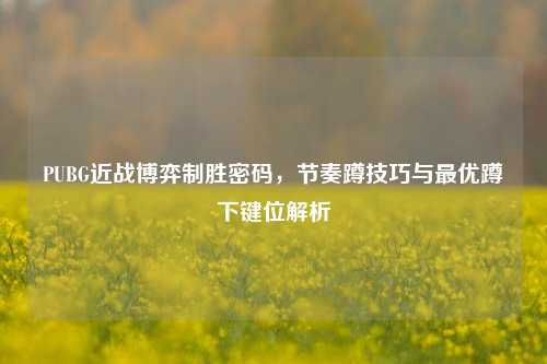 PUBG近战博弈制胜密码,节奏蹲技巧与最优蹲下键位解析