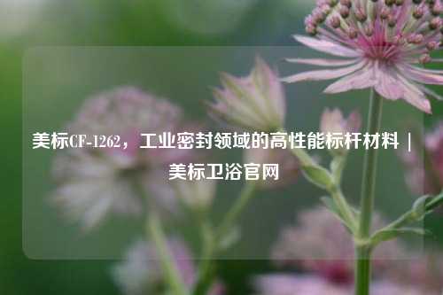 美标CF-1262,工业密封领域的高性能标杆材料 | 美标卫浴官网