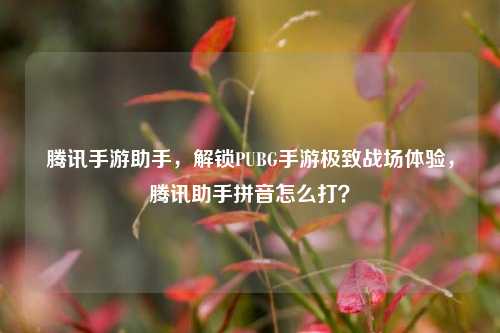 腾讯手游助手,解锁PUBG手游极致战场体验,腾讯助手拼音怎么打?
